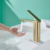 Роскошные смесители для умывальника Gold Mono с матовой щеткой для ванной комнаты для OEM