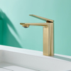 Роскошные смесители для умывальника Gold Mono с матовой щеткой для ванной комнаты для OEM